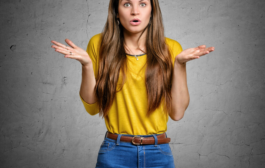 Baffled woman to illustrate pitch blog